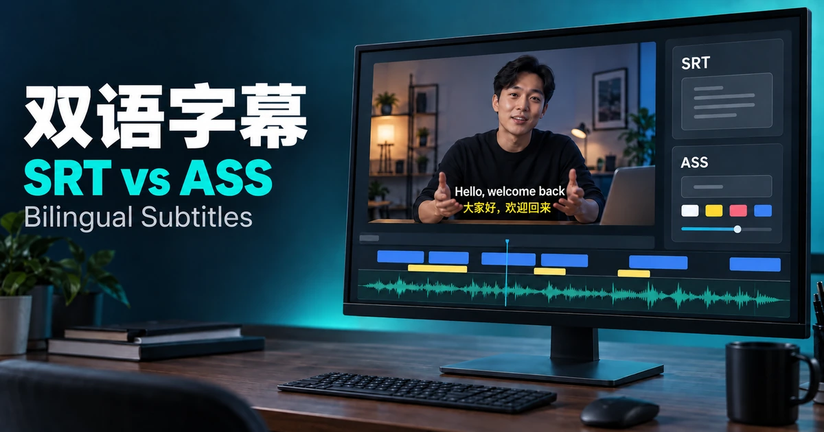 How to Make Bilingual Subtitles: SRT vs. ASS (and When to Burn In)