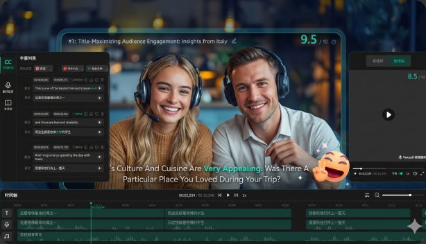 Video localization editor interface